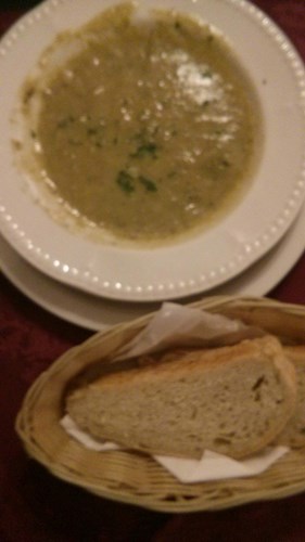 Picture of cheese and leek soup