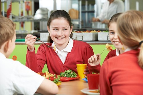 Kids in a canteen